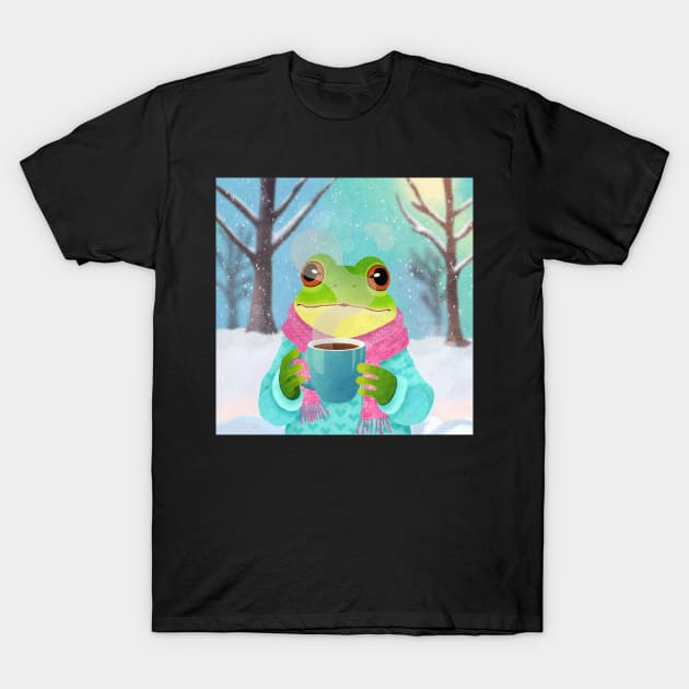 Cozy winter frog T-Shirt by nuny.designs